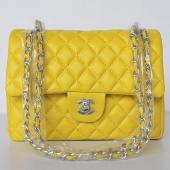 Chanel  Flap bags 01112 Yellow Cross Body Bag Ladies Replica