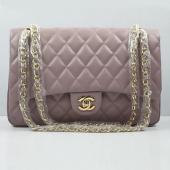 Chanel 01113 Purple Lambskin Ladies Handbag