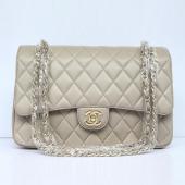 Chanel  Flap bags 01113 Grey Cow Leather Ladies Handbag Replica