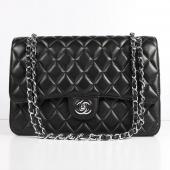 Chanel  Flap bags 01113 Black Lambskin Ladies Bags