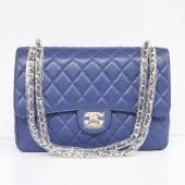 Replica Chanel  Flap bags 01113 Blue Medium Cross Body Bag