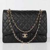 Cheap Chanel  Flap bags 01116 Black Medium HandBags