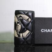 Chanel Wallet 048 Black Snake Leather Ladies Bags