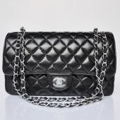 Chanel  Flap bags 1112 Black Lambskin Ladies Bags