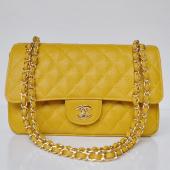 Chanel  Flap bags 1112 Yellow Cross Body Bag Ladies