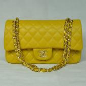 Chanel  Flap bags 1112 Yellow Cross Body Bag Ladies Replica