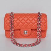 Chanel  Flap bags 1112 Orange Lambskin Small