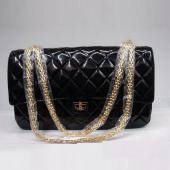 Chanel 2.55 Reissue Flap 1113 Black Enamel Ladies Bags