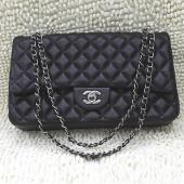 Chanel 1113 Black Lambskin Medium Bag