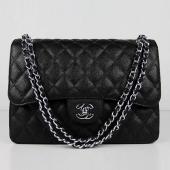 Cheap Chanel  Flap bags 1113 Black Cow Leather Ladies