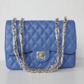 Chanel  Flap bags 1113 Blue Medium Ladies Handbags