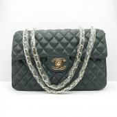 Chanel  Flap bags 1114 Green Lambskin Medium