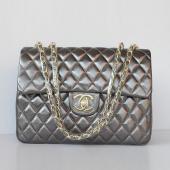 Chanel  Flap bags 1114 Grey Lambskin Medium Bag