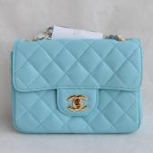 Chanel  Flap bags 1115 Blue Lambskin Ladies Bag