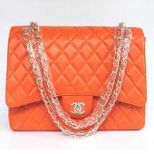 Chanel  Flap bags 1116 Orange Lambskin Ladies