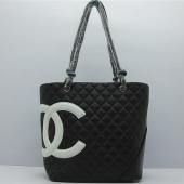 Chanel Cambon bags 25168 Black Lambskin Cross Body Bag