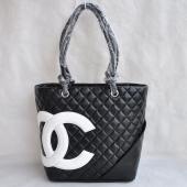 Quality Chanel Cambon bags 25168 Black Cross Body Bag Ladies