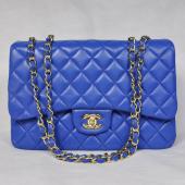 Cheap Chanel  Flap bags 28600 Blue Medium Ladies Bag