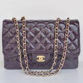 Chanel  Flap bags 28600 Purple Enamel Cross Body Bag Replica