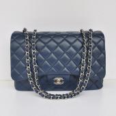 Replica Quality Chanel  Flap bags 28600 Blue Lambskin Cross Body Bag