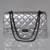 Chanel 2.55 Reissue Flap 28668 Silver Lambskin Medium HM03516