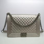 Chanel Boy Chanel bags 30171 Silver Medium 2way