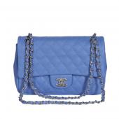 Chanel  Flap bags 35980 Blue Cow Leather Small Handbags