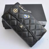 Replica Chanel Wallet 37239 Black Lambskin Ladies Handbag