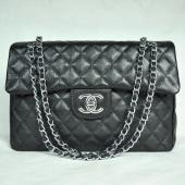 Cheap Chanel  Flap bags 46558 Black Cow Leather Ladies Bags