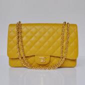 Chanel  Flap bags 47600 Yellow Medium HandBags