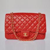 Chanel  Flap bags 47600 Red Lambskin Ladies Bag