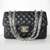 Chanel  Flap bags 48220 Black Medium HandBags