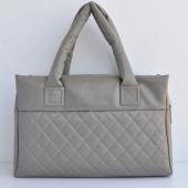 Cheap Chanel Coco bags 48620 Grey Lambskin Large Handbag