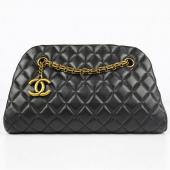 Chanel Bowling Bags 49853 Black Lambskin Ladies Bag Replica