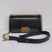 Chanel Boy Chanel bags 66713 Black Lambskin Ladies