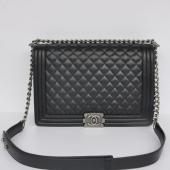 Cheap Chanel Boy Chanel bags 67087 Black Medium Ladies Handbags Replica