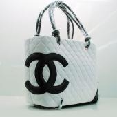 Chanel Cambon bags 9005 White Lambskin Ladies