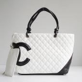 Chanel Cambon bags 9005 White Lambskin Ladies Bag