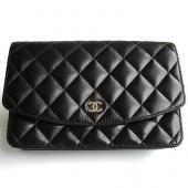 Chanel Wallet C2611 Black Lambskin Small Wallet