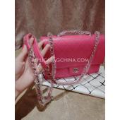 Chanel Red Lambskin Shoulder Bag  Flap