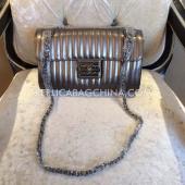 Replica Chanel  Flap Shoulder Bag Silver Leather