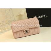 Replica Chanel Handbag Lattice Stripe Apricot  Flap Calfskin