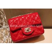 Chanel Calfskin Handbag  Flap Mini Red