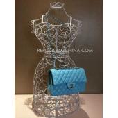 Chanel Blue  Flap Lambskin Shoulder Bag