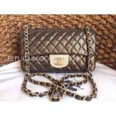 Chanel Cross Body Bag  Flap Leather Brown