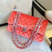 Chanel New Arrival Red  Flap Leather Handbag