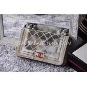 Cheap Chanel Graffiti New Style Grey Shoulder Bag  Flap Genuine Leather