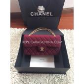 Replica Chanel Lambskin Red Handbag  Flap