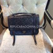 Chanel Leather  Flap 2024 Paris-dallas Blue Shoulder Bag