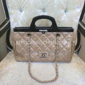 Replica Chanel Shoulder Strap Detachable Coffee Shoulder Bag Calfskin Handbag